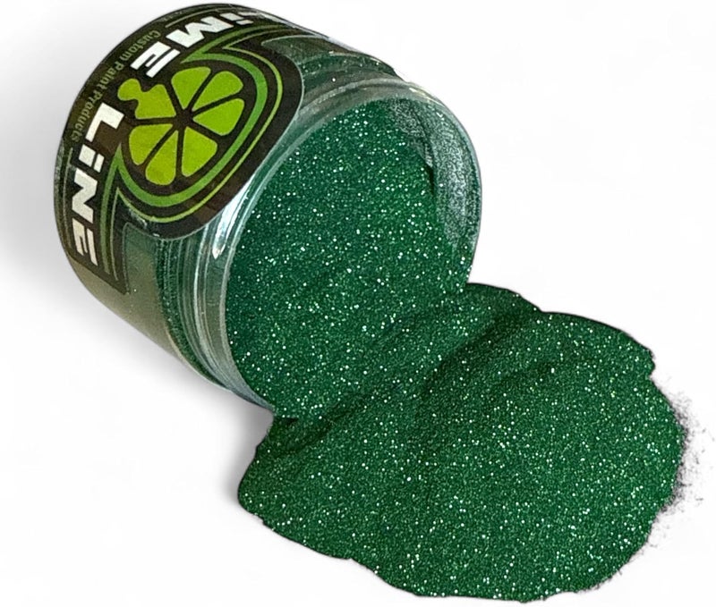 LiME LiNE Sprayable Metal Flake Paint Additive: Solvent Resistant Glitter for Automotive Custom Painting (Green) - Image 1